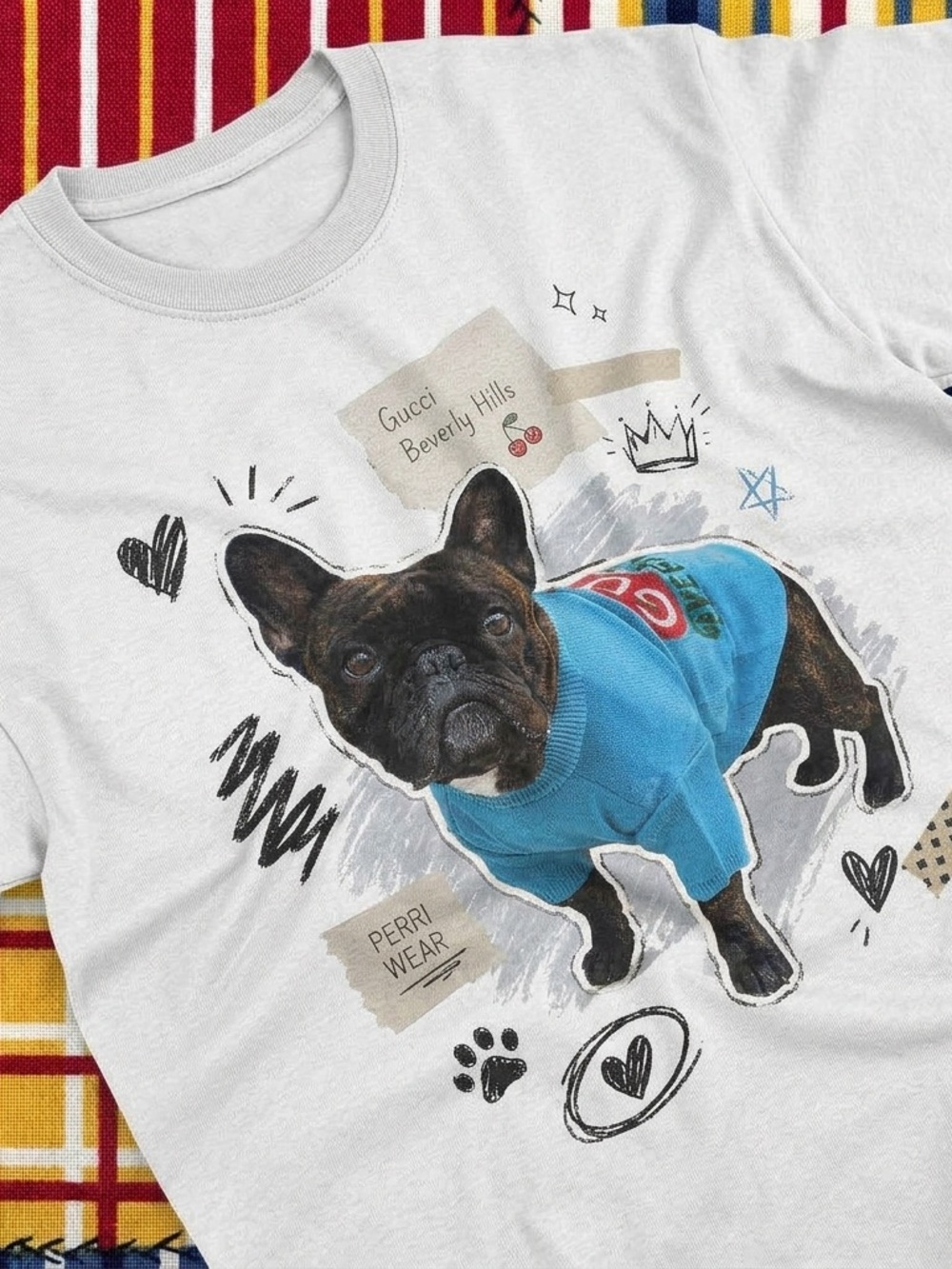 Beverly Hills dog shirt funny French bulldog graphic tee